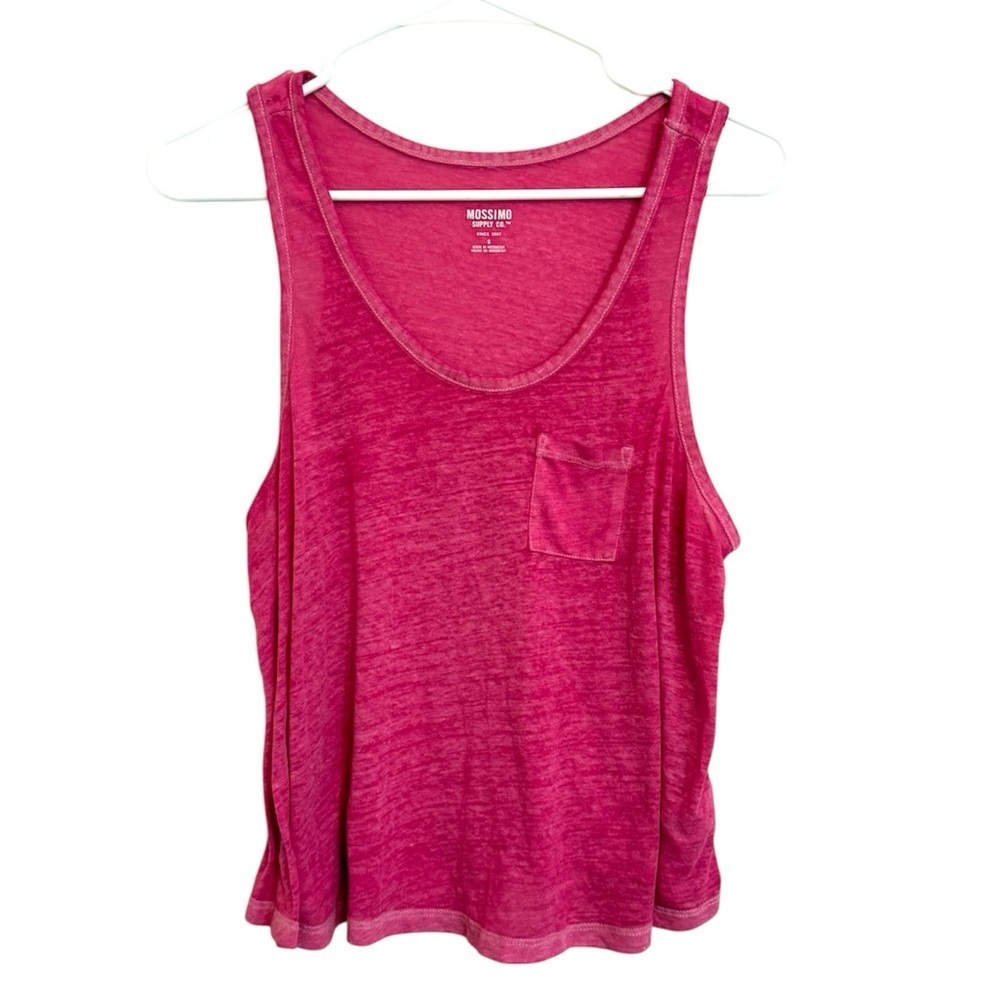 2/$15 Mossimo Supply Co. - Pink Sleeveless Tank Top Pocket Casual | Size S